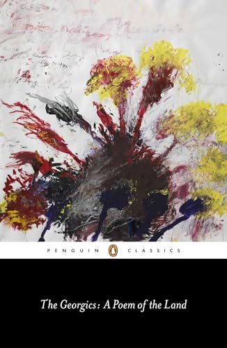 Book cover: “The Georgics” with abstract floral painting in red, yellow, and blue.