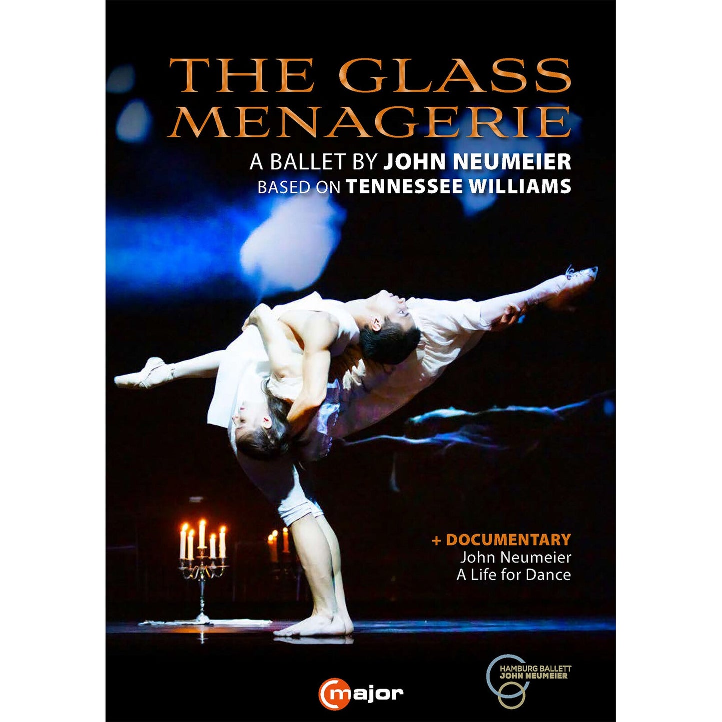 DVD cover for “The Glass Menagerie” ballet, dancers in a lift.