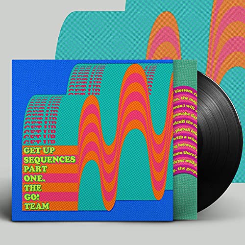 Vinyl record with colorful, wavy album art titled "Get Up Sequences Part One.