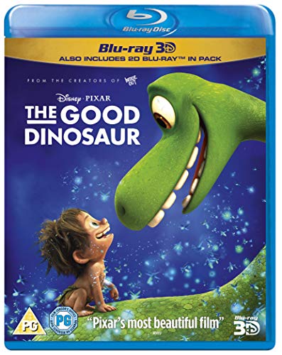 The Good Dinosaur Blu-ray cover featuring Arlo the green dinosaur and Spot the boy.