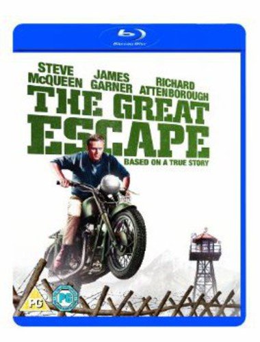 The Great Escape" Blu-ray cover featuring Steve McQueen on a motorcycle.