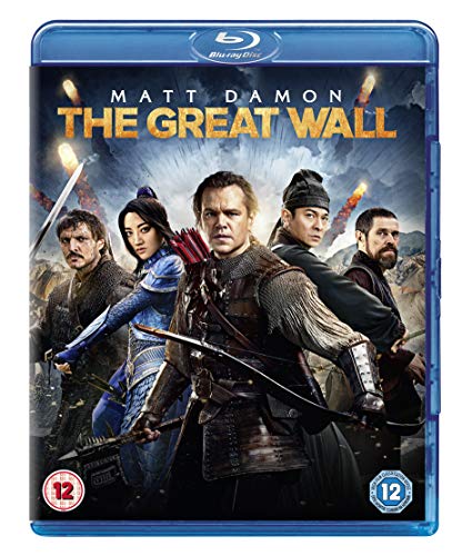 Blu-ray cover for "The Great Wall" featuring Matt Damon and cast.