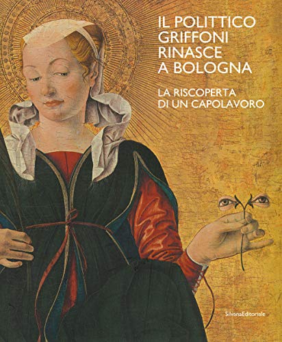 Renaissance painting detail: a woman in red and black holding a flowering branch.
