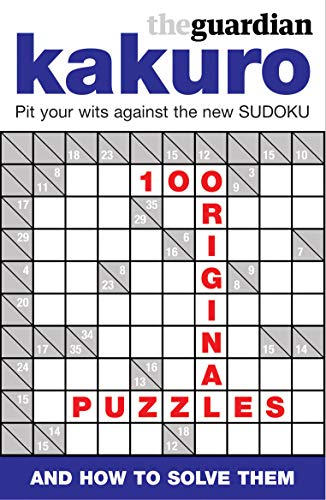 Kakuro puzzle book cover with grid, numbers, and red lettering.