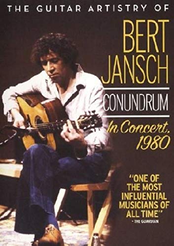 Bert Jansch playing an acoustic guitar, DVD cover art, 1980.