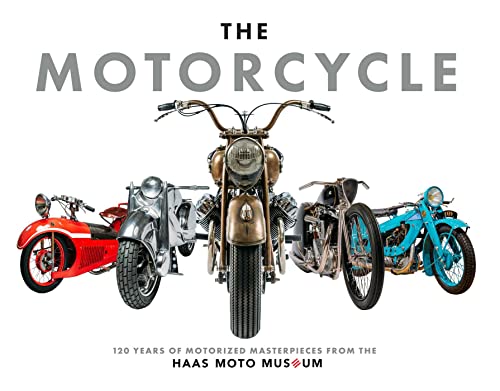 Book cover featuring three vintage motorcycles against a white background.