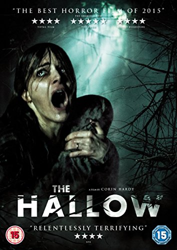 DVD cover for horror film "The Hallow" featuring a screaming woman.