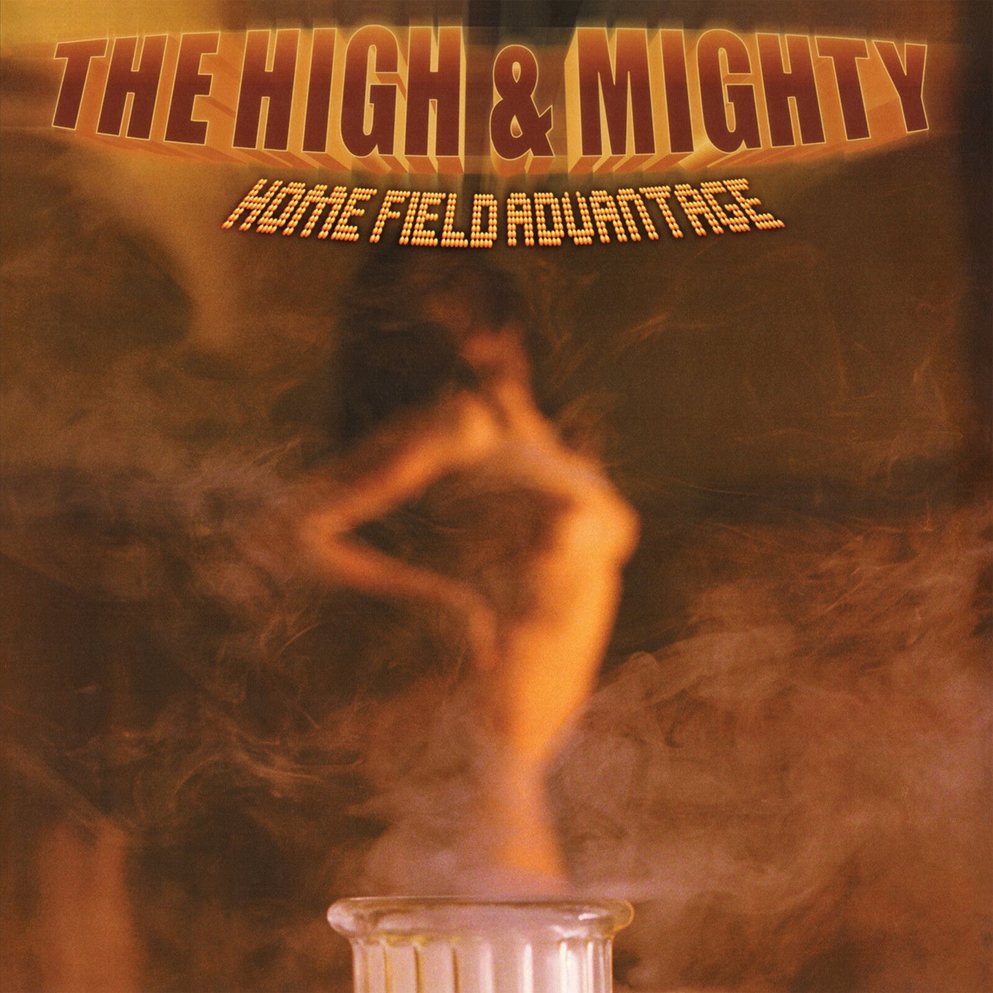 Album cover for The High & Mighty’s “Home Field Advantage” with a dancer.