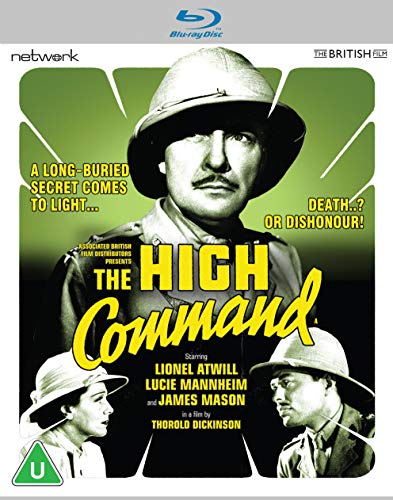 Blu-ray cover for The High Command featuring three people in pith helmets.