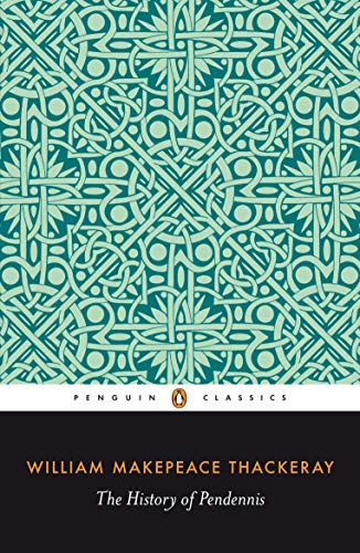 Penguin Classics edition of "The History of Pendennis" with teal geometric cover.