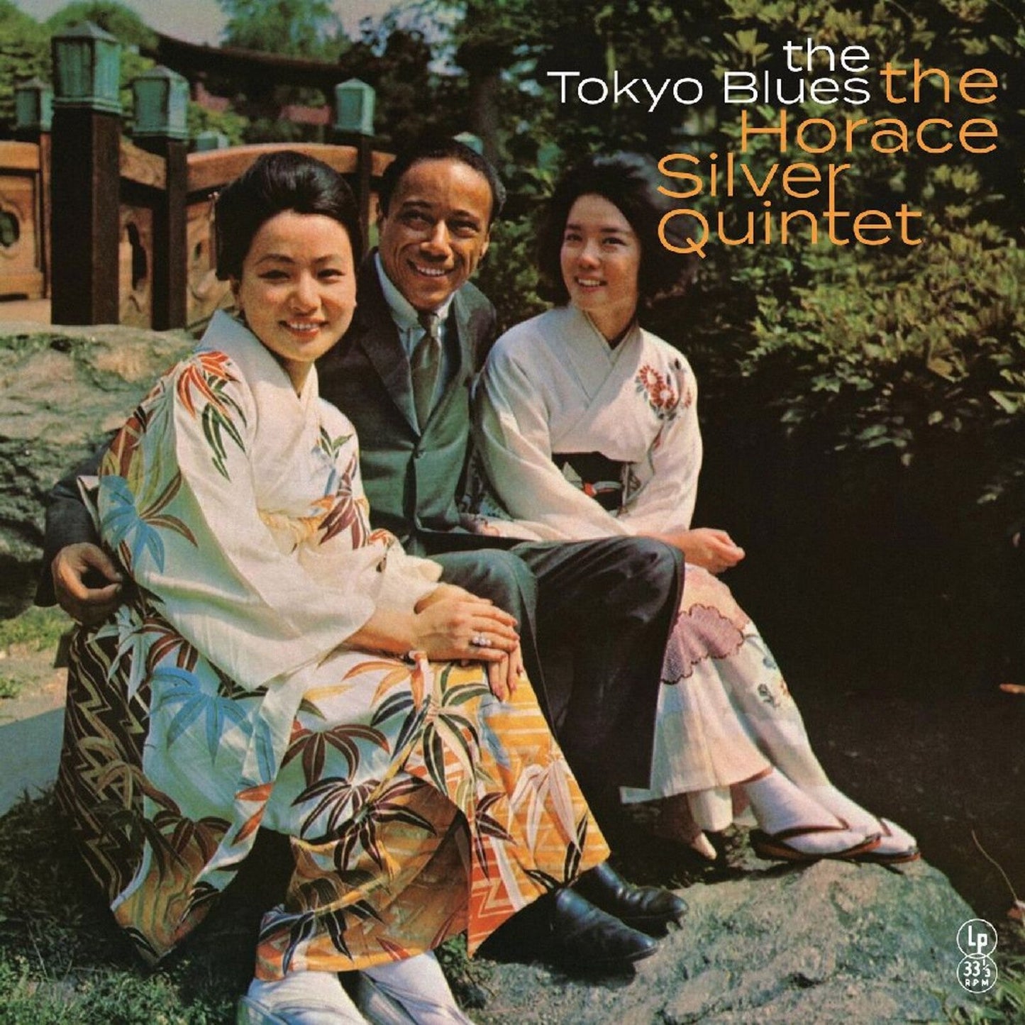 Album cover for “The Tokyo Blues” by Horace Silver Quintet, featuring three people.