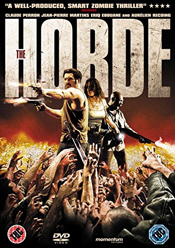DVD cover for "The Horde" featuring people fighting zombies.