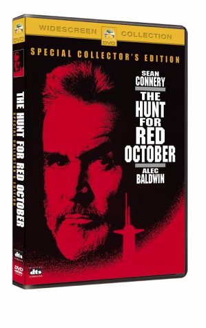 DVD case for "The Hunt for Red October" featuring Sean Connery.