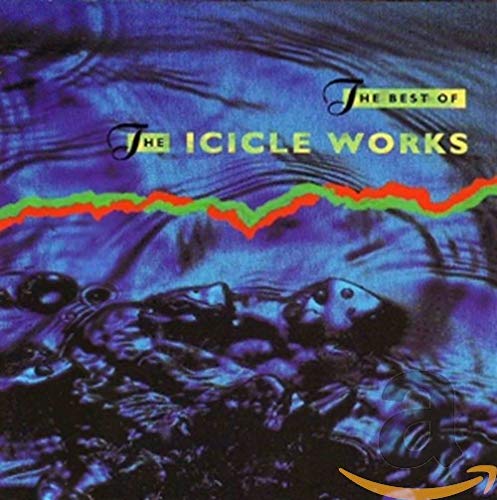 CD cover for The Icicle Works’ “Best Of” album, abstract purple design.
