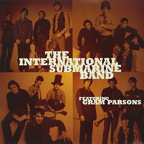 Sepia-toned album cover featuring The International Submarine Band with Gram Parsons.