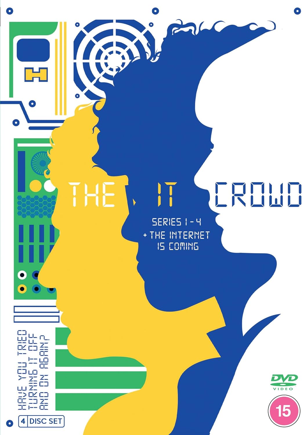 DVD cover for “The IT Crowd” featuring a stylized face profile.