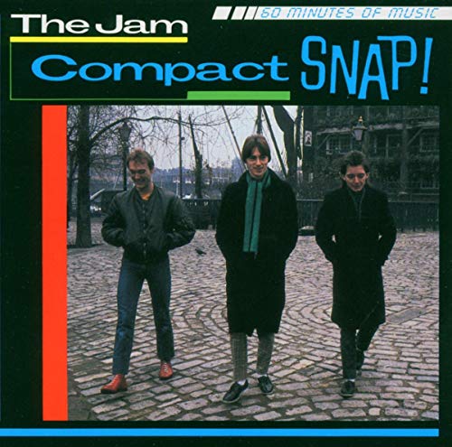 The Jam “Snap!” CD cover: three men standing by a river.