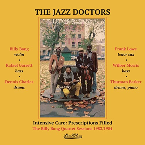CD cover: group photo of four jazz musicians in front of a building.