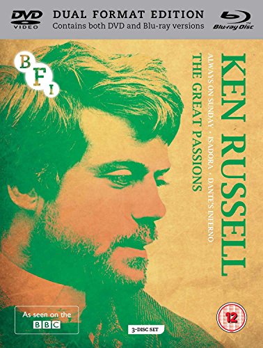 Blu-ray cover for The Ken Russell Collection featuring a green-tinted portrait of a man.