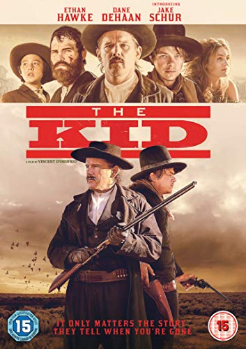 DVD cover for "The Kid" featuring Ethan Hawke and Dane DeHaan in a Western setting.