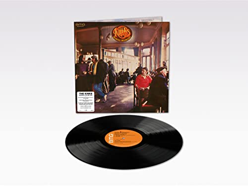 The Kinks’ “Muswell Hillbillies” vinyl record and album cover displayed.