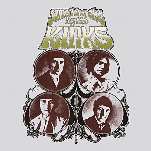 Album cover featuring four circular portraits of The Kinks band members on grey background.