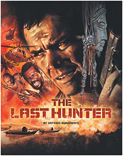 Movie cover for “The Last Hunter” featuring a man with a rifle and helicopter.