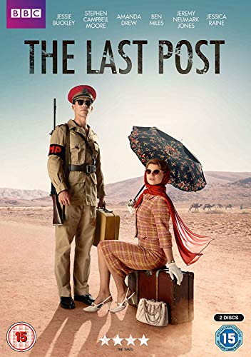DVD cover featuring a soldier and a woman with an umbrella in a desert.