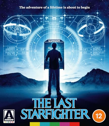 Blu-ray cover for "The Last Starfighter" featuring a game cabinet and mountains.