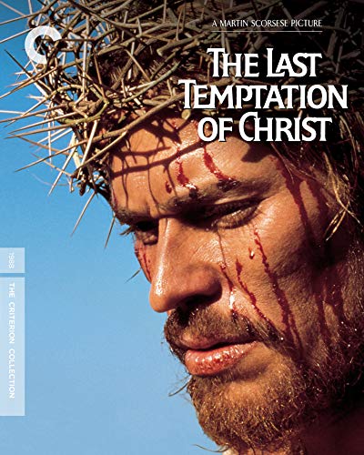 Blu-ray cover for "The Last Temptation Of Christ" featuring a crowned Jesus.