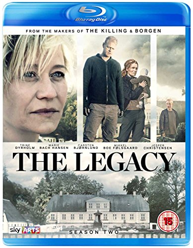 Blu-ray cover for "The Legacy: Season 2" featuring a cast portrait and manor.