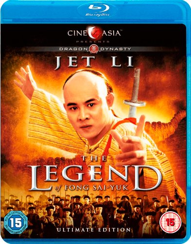 Blu-ray cover for "The Legend of Fong Sai-yuk" featuring Jet Li.