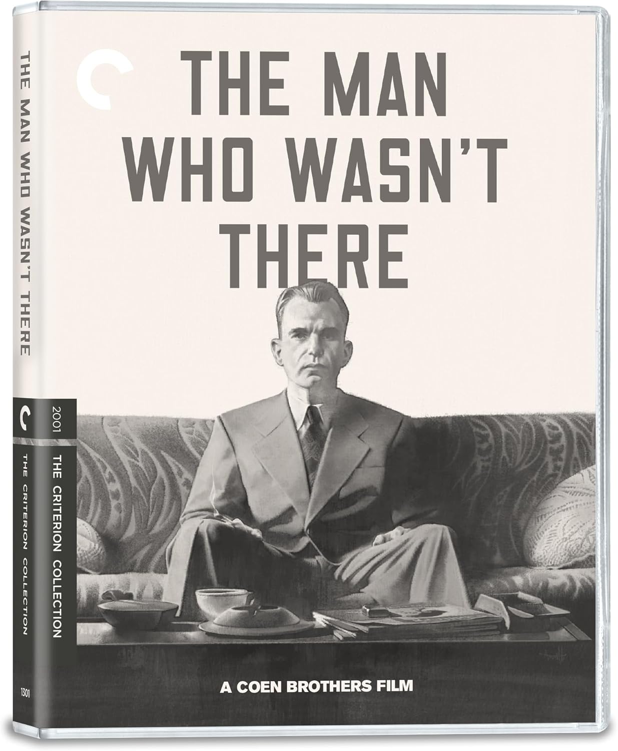 Blu-ray cover for "The Man Who Wasn't There" featuring a man in a suit.