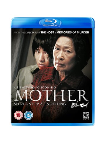 The Mother" Blu-ray cover featuring a mother and son in a somber portrait.