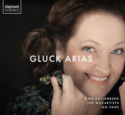 CD cover: portrait of Ann Hallenberg, "Gluck Arias" by The Mozartists.