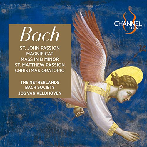 CD cover featuring an angel with golden halo against a blue background.