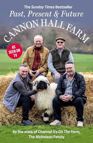 Book cover featuring four men and a sheep on hay bales.