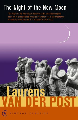 Book cover: prisoners of war under a crescent moon.
