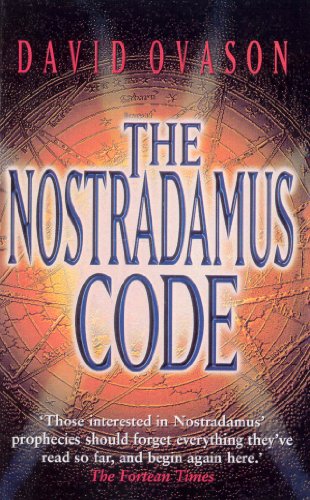 Book cover for “The Nostradamus Code” with celestial map background.