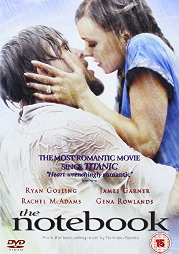 DVD cover art showing a couple embracing in the rain with the title The Notebook.