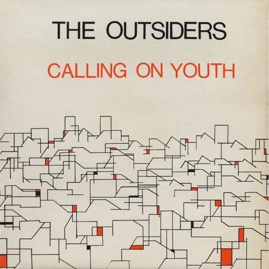 Album cover for "Calling On Youth" by The Outsiders, abstract cityscape.