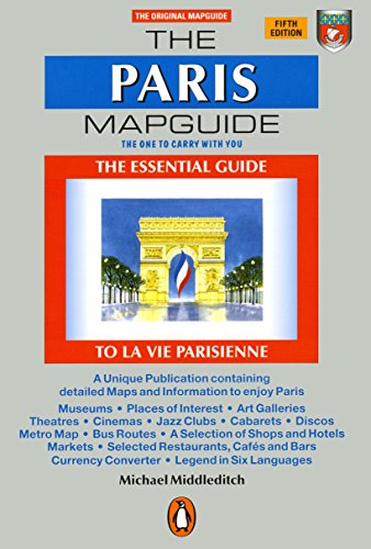Cover of The Paris Mapguide featuring an illustration of the Arc de Triomphe.
