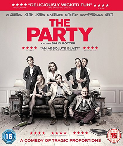 Blu-ray cover for "The Party" featuring a group of actors in a living room.
