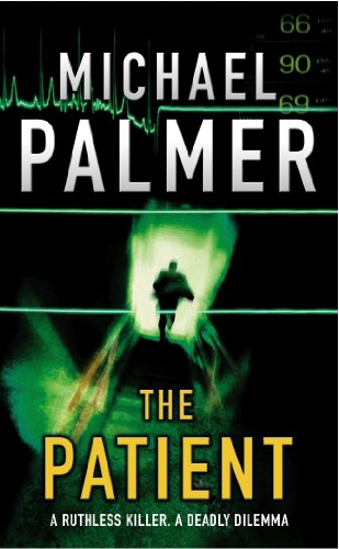 Book cover for "The Patient" by Michael Palmer, with a shadowy figure.