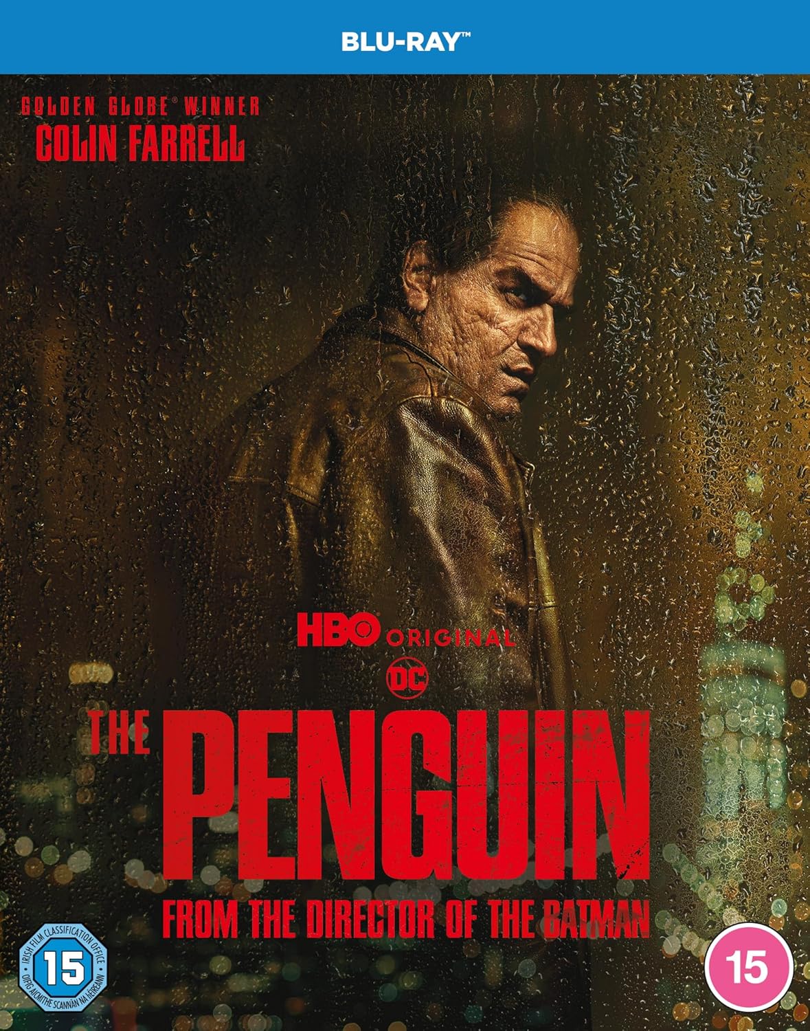 Blu-ray cover for "The Penguin" featuring Colin Farrell in character.