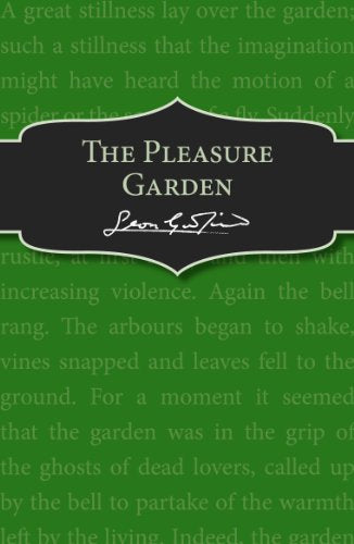 Book cover: “The Pleasure Garden” with black text on green background.