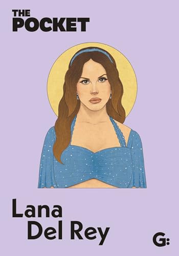 An illustrated portrait of Lana Del Rey against a yellow halo on lilac background.