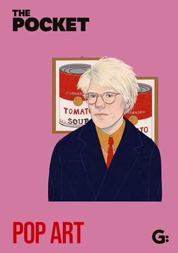 Portrait of Andy Warhol with Campbell’s Soup cans in the background.