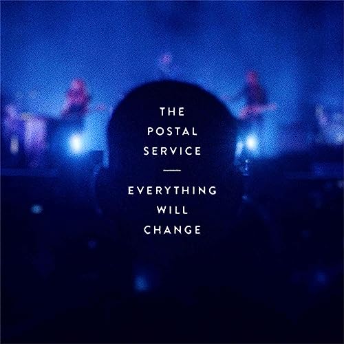 Blue album cover for The Postal Service’s “Everything Will Change.”