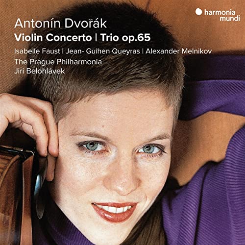 CD cover featuring violinist Isabelle Faust in a close-up portrait.